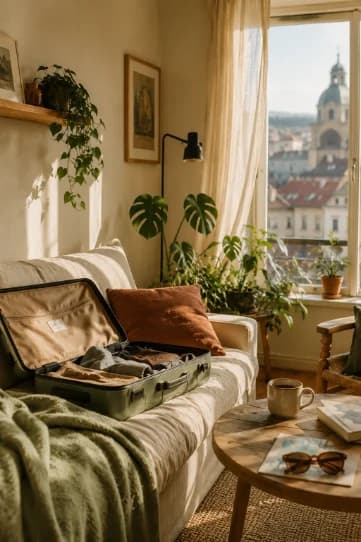 Altbauwohnung mit Blick über die Stadt